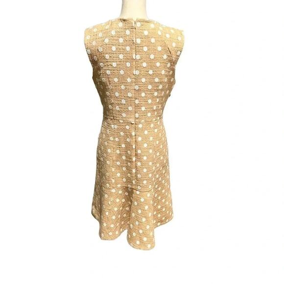 J.CREW MARCY POLKA-DOT EMBROIDERED TWEED MINI DRESS IN CAMEL Size 8 NWOT - Picture 11 of 13